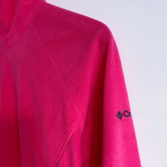Columbia NWOT Women's Light Weight Fleece, Half Zip Pull Over, Pink, Size Medium - Picture 6 of 10
